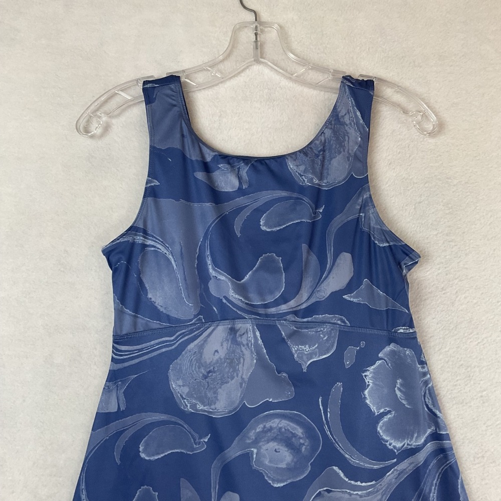 Columbia PFG Freezer III Dress Blue Marble Floral Swirl Sleeveless Small Womens - Picture 2 of 14